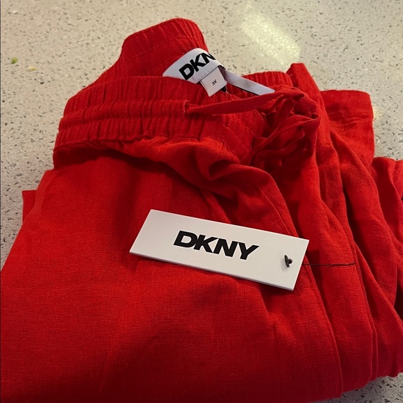 Dkny Pants - DKNY Bright Red Joggers